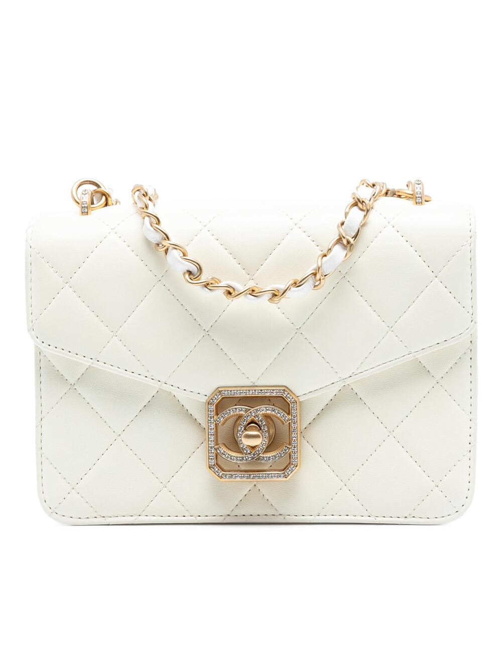 Chanel Crystal Geometric Frame Cc Flap #336038C34B